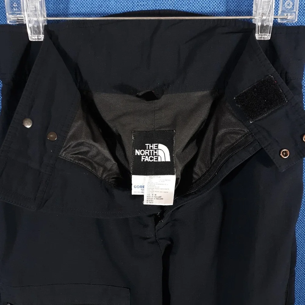 Vintage 1990s The North Face Goretex Ski Pants Vertical Size Medium Black Nylon